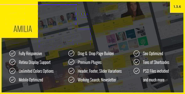 Amilia - Multipurpose One & Multi Page WP Theme Logo